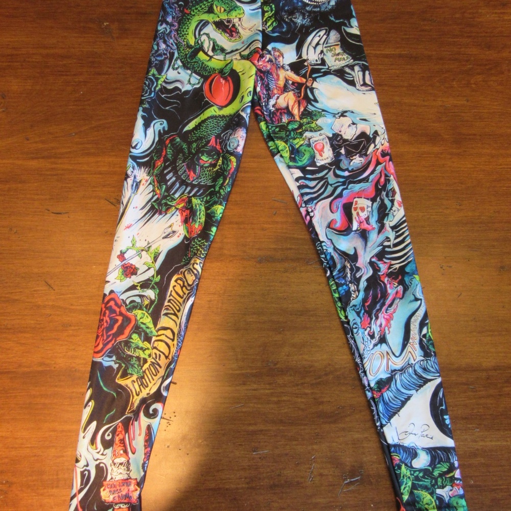 BlackMilk Sketches of a Bitter Man Leggings Small